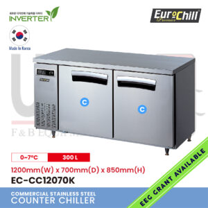 2 Doors Counter Bench Chiller EC-CC12070K (2)