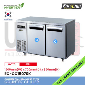 2 Doors Counter Bench Chiller EC-CC15070K (2)