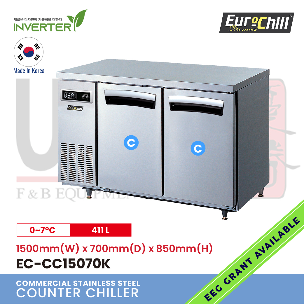 2 Doors Counter Bench Chiller EC-CC15070K (2)
