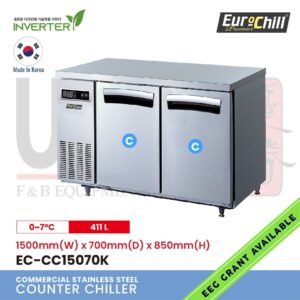 2 Doors Counter Bench Chiller EC-CC15070K