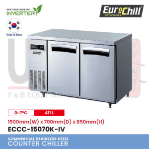 2 Doors Counter Bench Chiller ECCC-15070K-IV