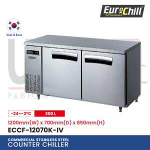 2 Doors Counter Bench Freezer ECCF-12070K-IV