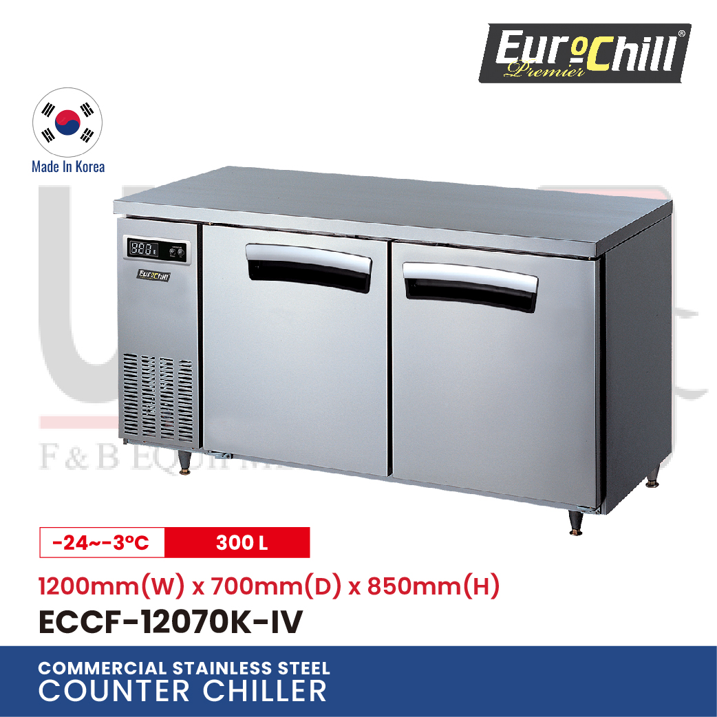 2 Doors Counter Bench Freezer ECCF-12070K-IV