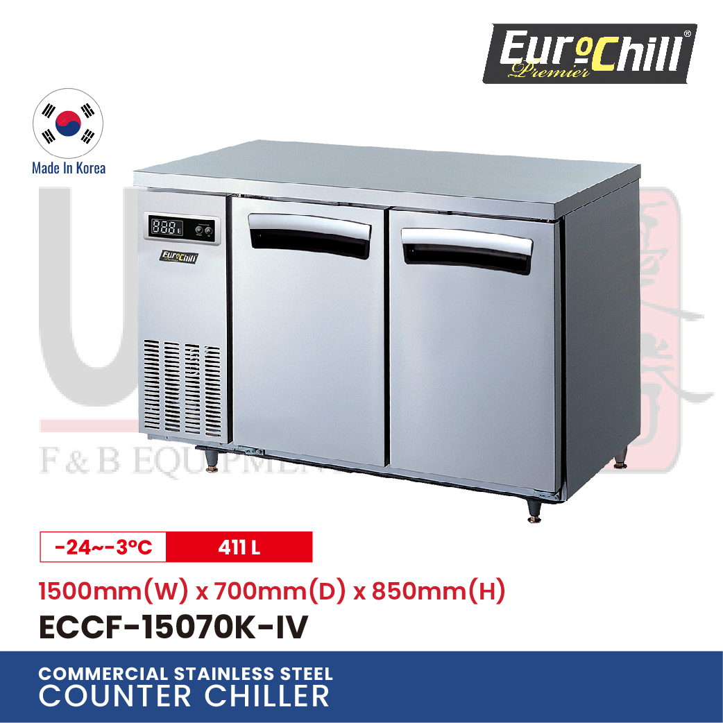 2 Doors Counter Bench Freezer ECCF-15070K-IV