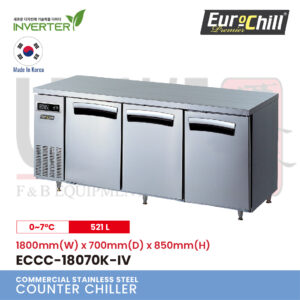 3 Doors Counter Bench Chiller ECCC-18070K-IV