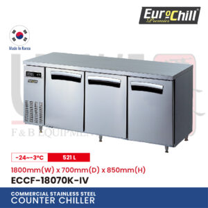 3 Doors Counter Bench Freezer ECCF-18070K-IV