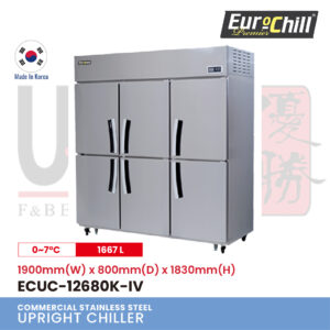 4 Doors Upright Counter Chiller Freezer ECUC-19080K-IV