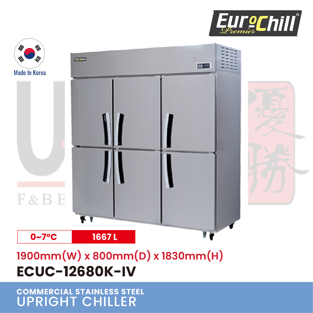 4 Doors Upright Counter Chiller Freezer ECUC-19080K-IV