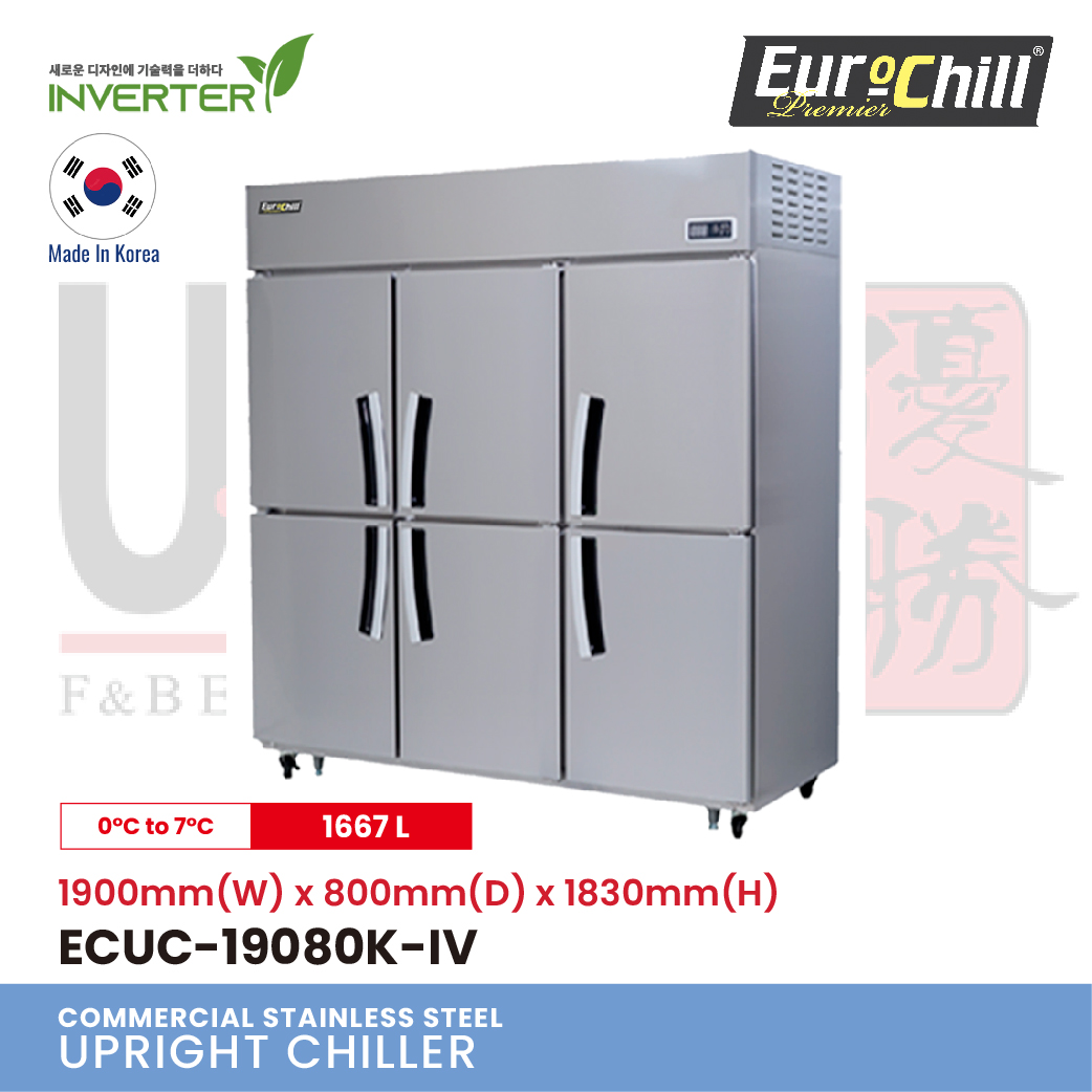 4 Doors Upright Counter Chiller Freezer ECUCF-19080K-IV