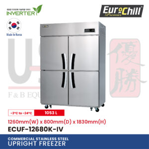 4 Doors Upright Counter Freezer ECUF-12680K-IV